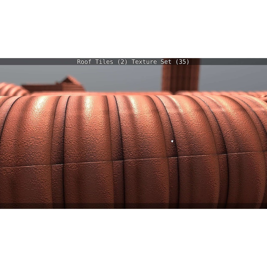 Roof Tiles 3D Model – PBR Texture Set, 4K Resolution - View 46
