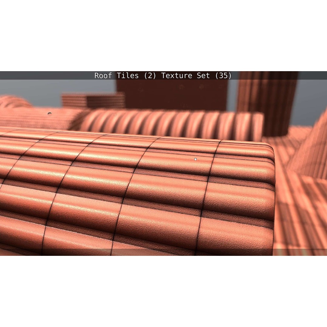 Roof Tiles 3D Model – PBR Texture Set, 4K Resolution - View 47