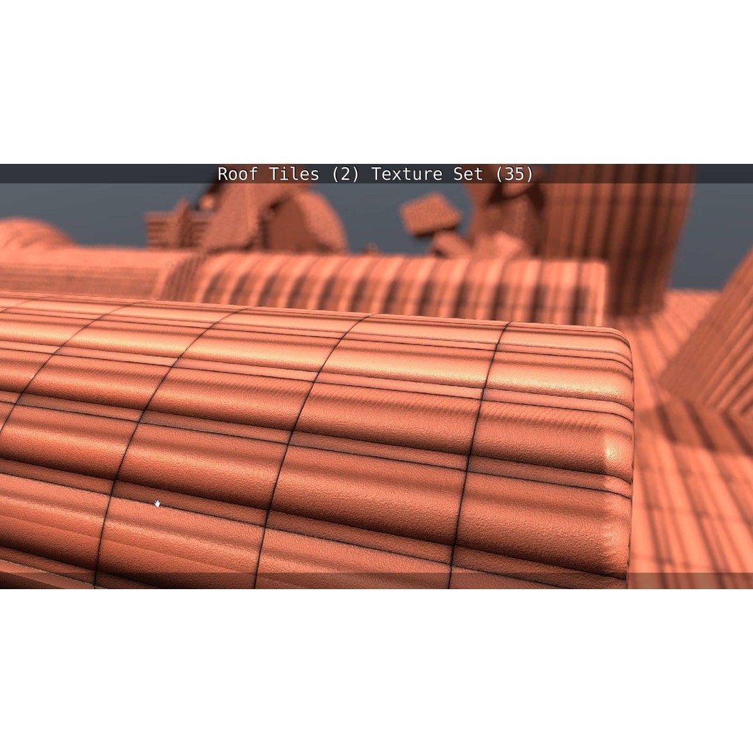 Roof Tiles 3D Model – PBR Texture Set, 4K Resolution - View 50