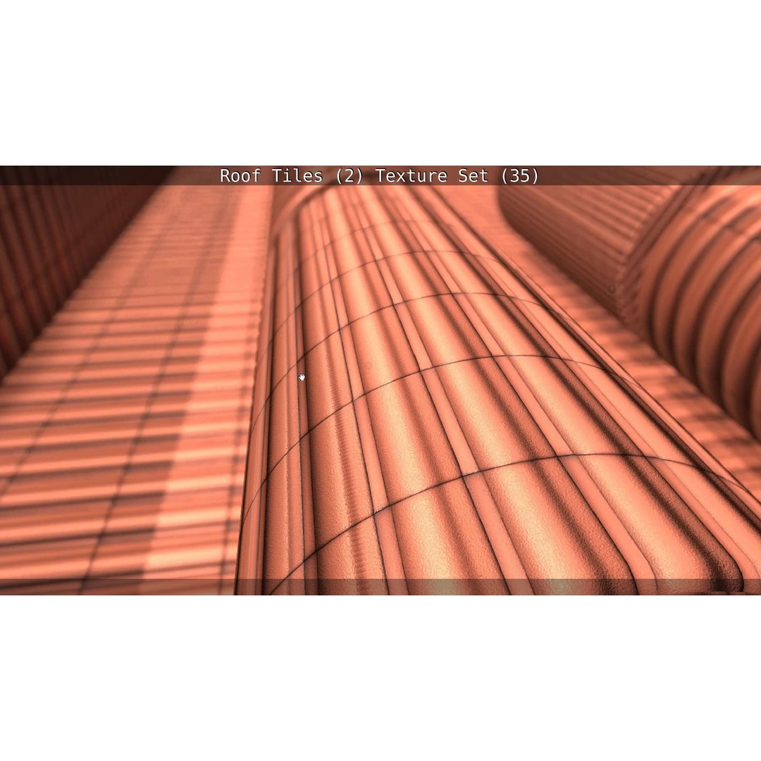 Roof Tiles 3D Model – PBR Texture Set, 4K Resolution - View 54