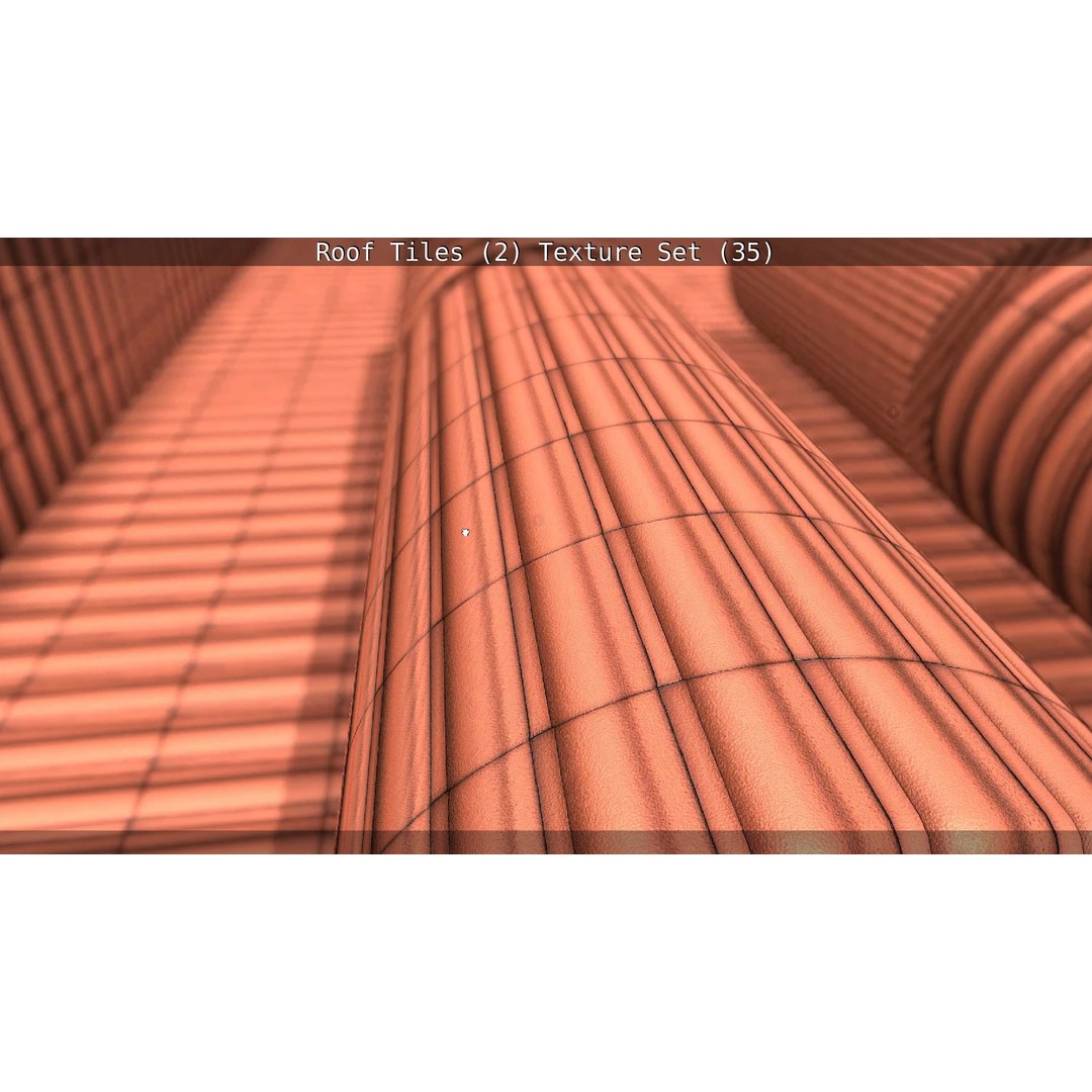 Roof Tiles 3D Model – PBR Texture Set, 4K Resolution - View 56