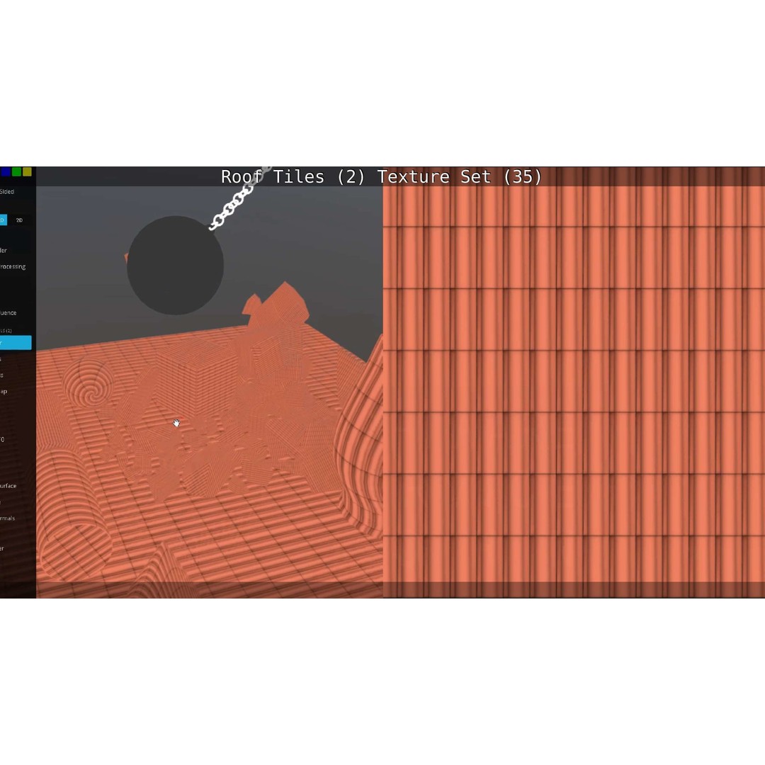 Roof Tiles 3D Model – PBR Texture Set, 4K Resolution - View 59