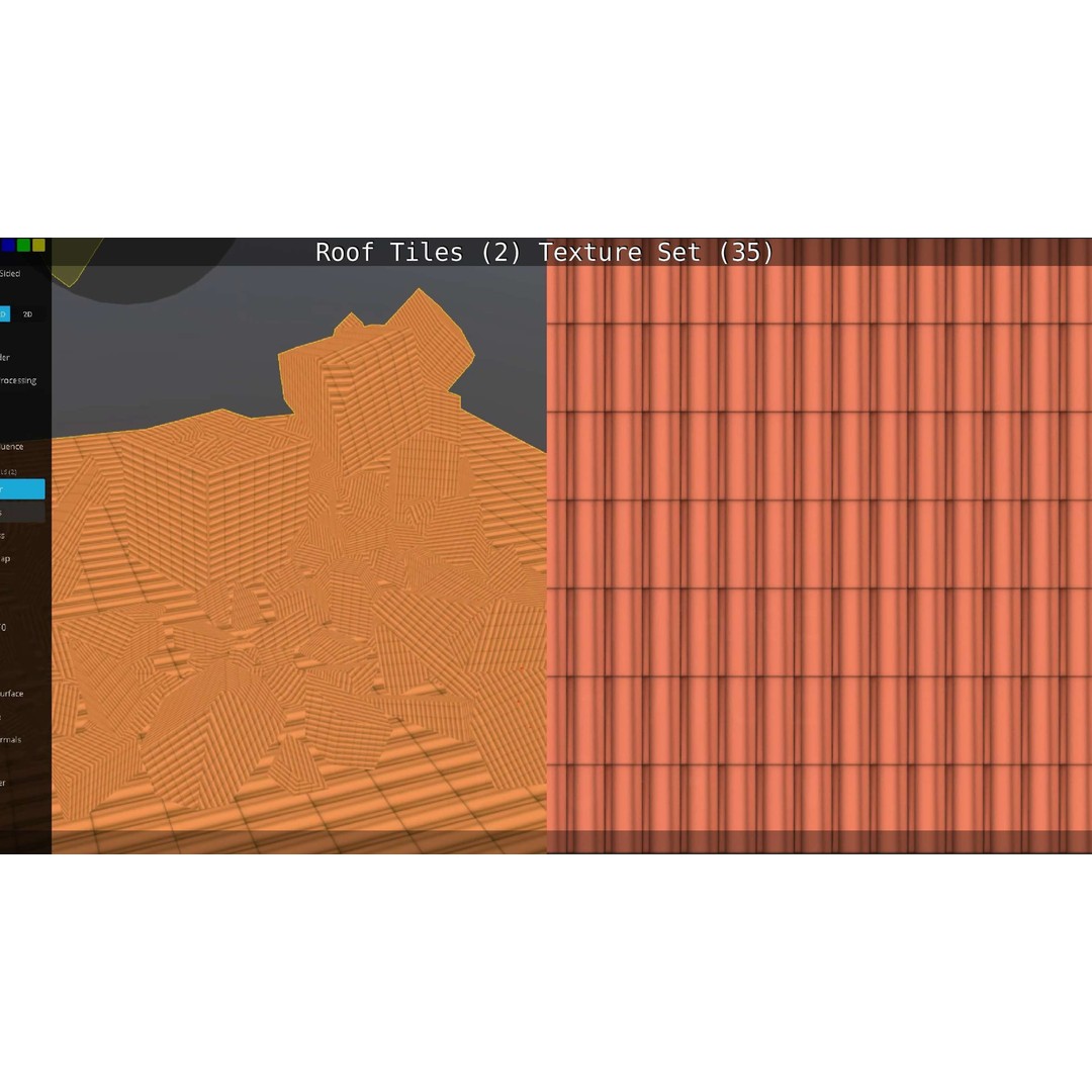 Roof Tiles 3D Model – PBR Texture Set, 4K Resolution - View 60