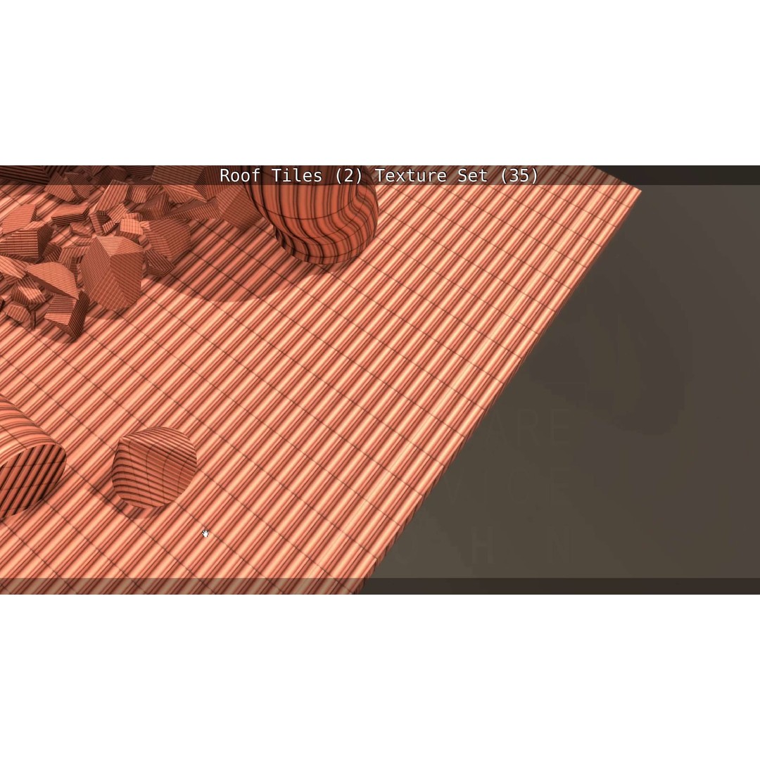Roof Tiles 3D Model – PBR Texture Set, 4K Resolution - View 71