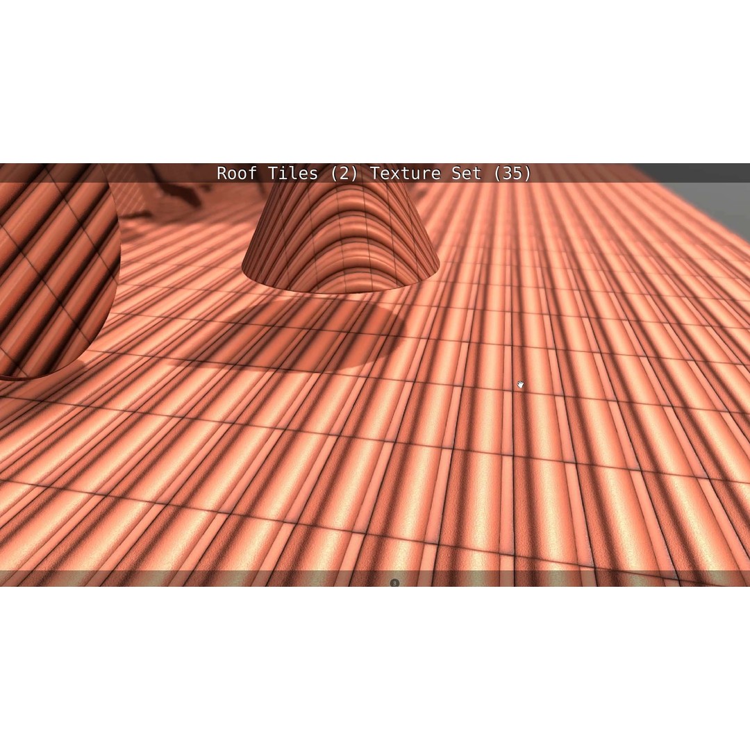 Roof Tiles 3D Model – PBR Texture Set, 4K Resolution - View 83