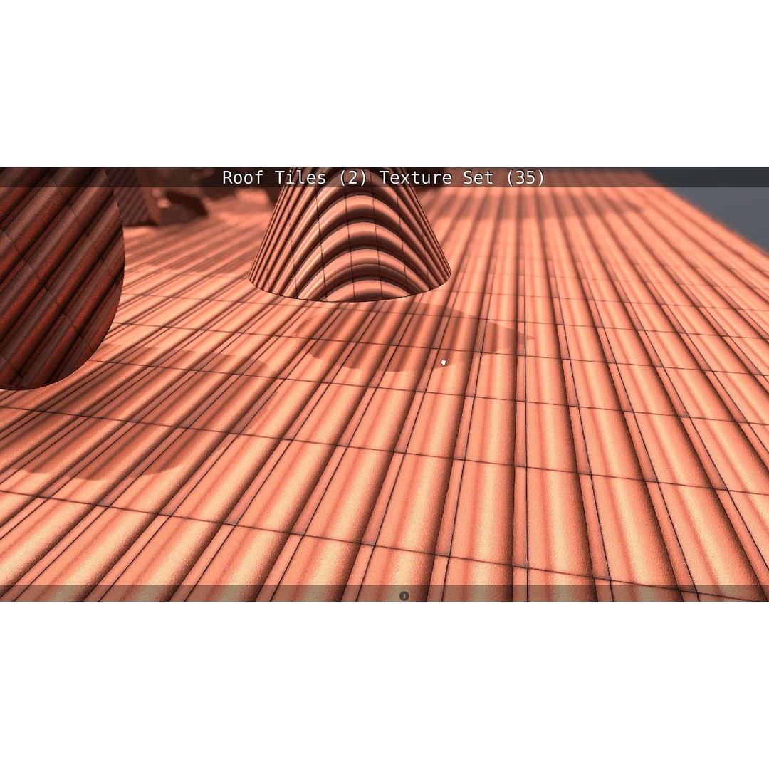 Roof Tiles 3D Model – PBR Texture Set, 4K Resolution - View 85