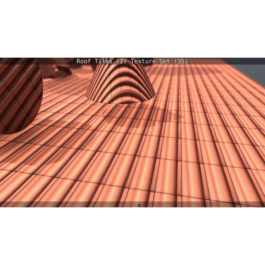 Roof Tiles 3D Model – PBR Texture Set, 4K Resolution - View 90