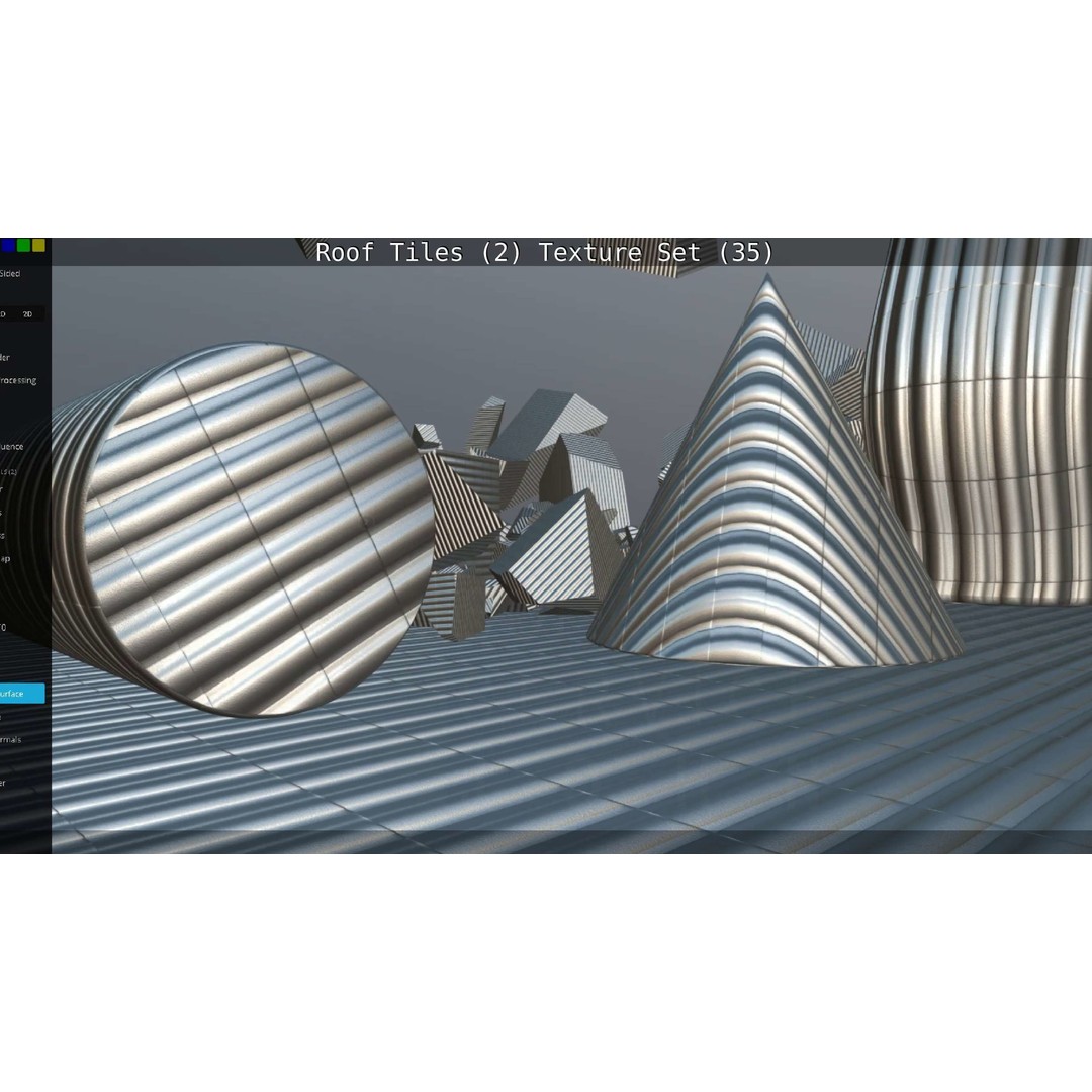 Roof Tiles 3D Model – PBR Texture Set, 4K Resolution - View 92