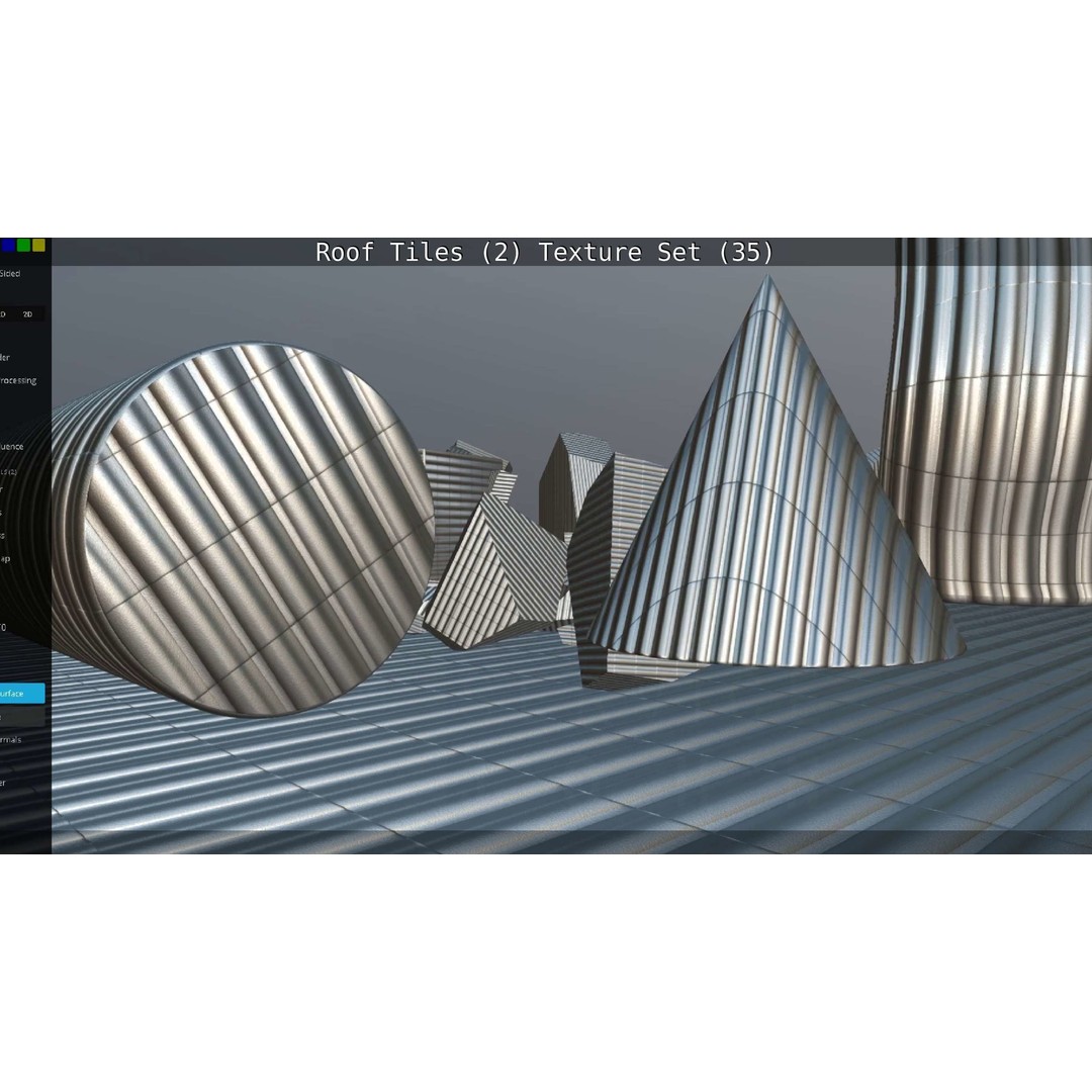 Roof Tiles 3D Model – PBR Texture Set, 4K Resolution - View 95