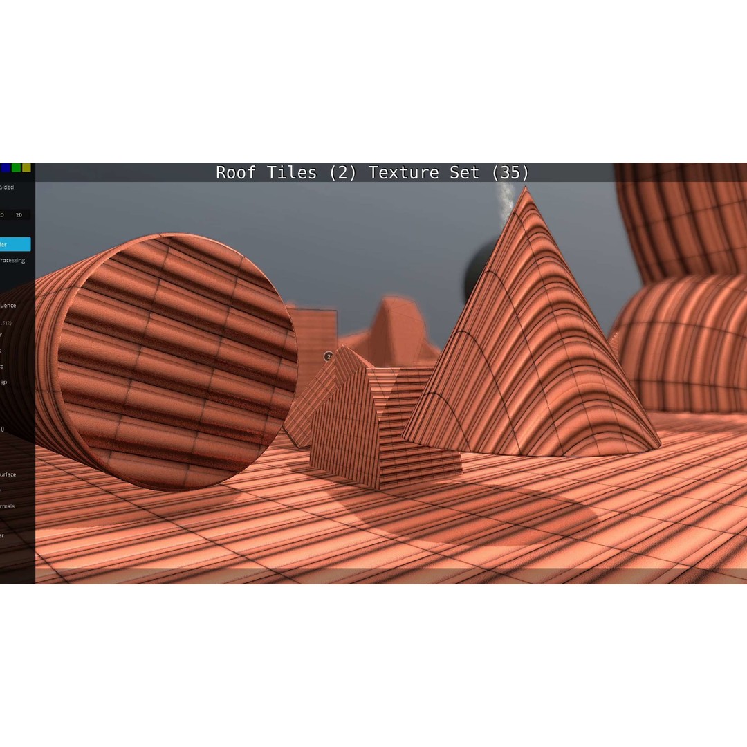 Roof Tiles 3D Model – PBR Texture Set, 4K Resolution - View 97