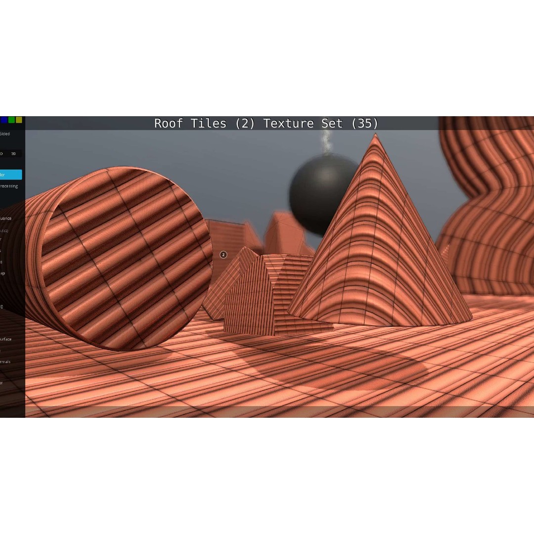 Roof Tiles 3D Model – PBR Texture Set, 4K Resolution - View 98