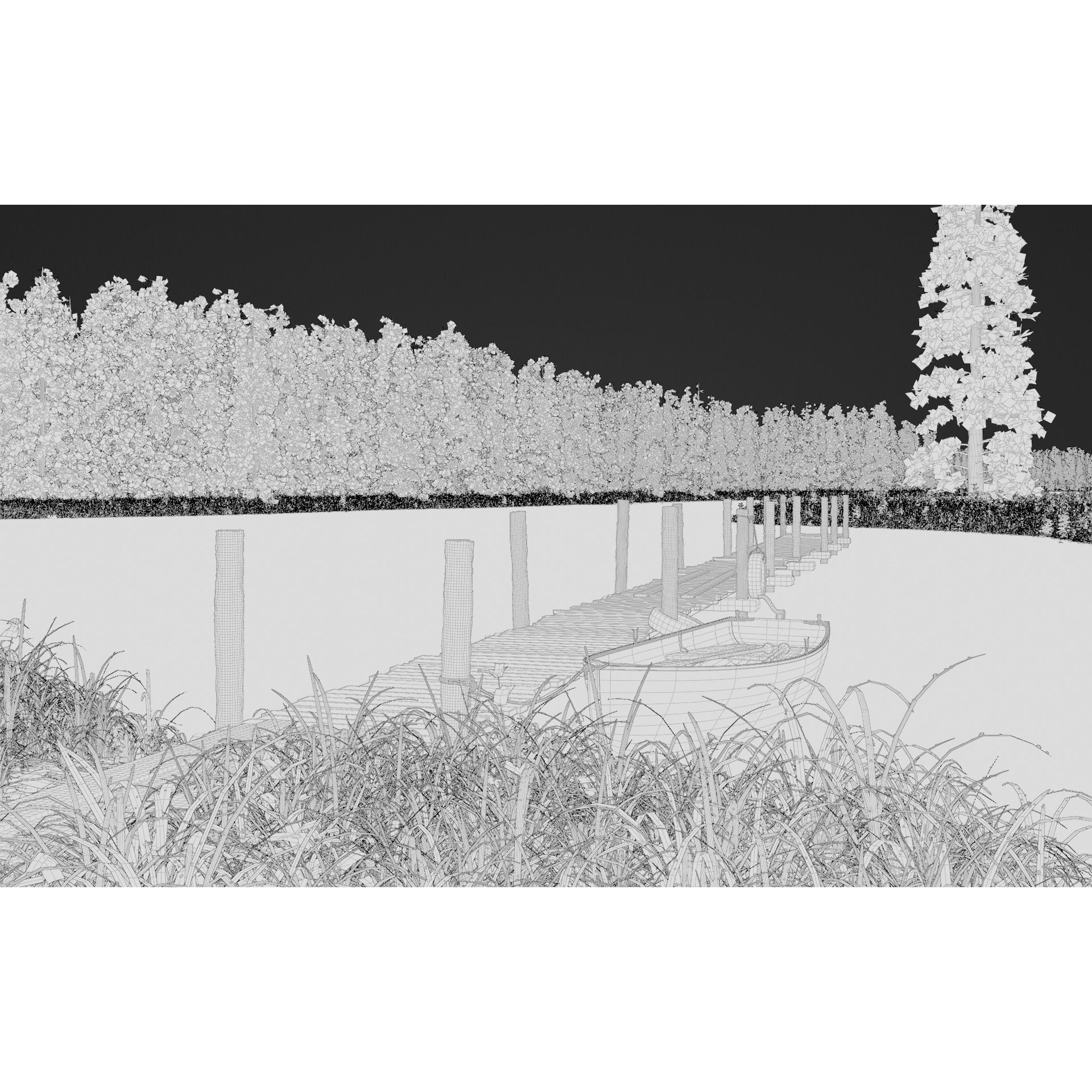 Forest Lake - Game-Ready 3D Model - View 19