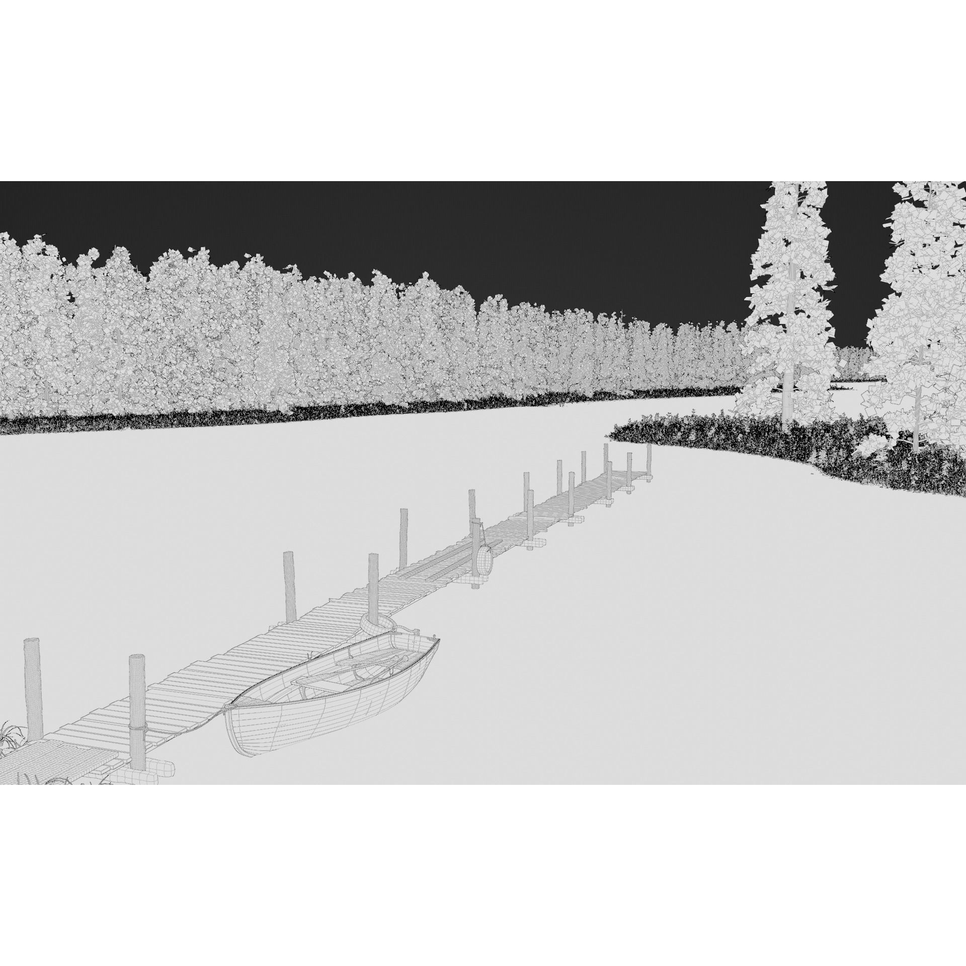 Forest Lake - Game-Ready 3D Model - View 21