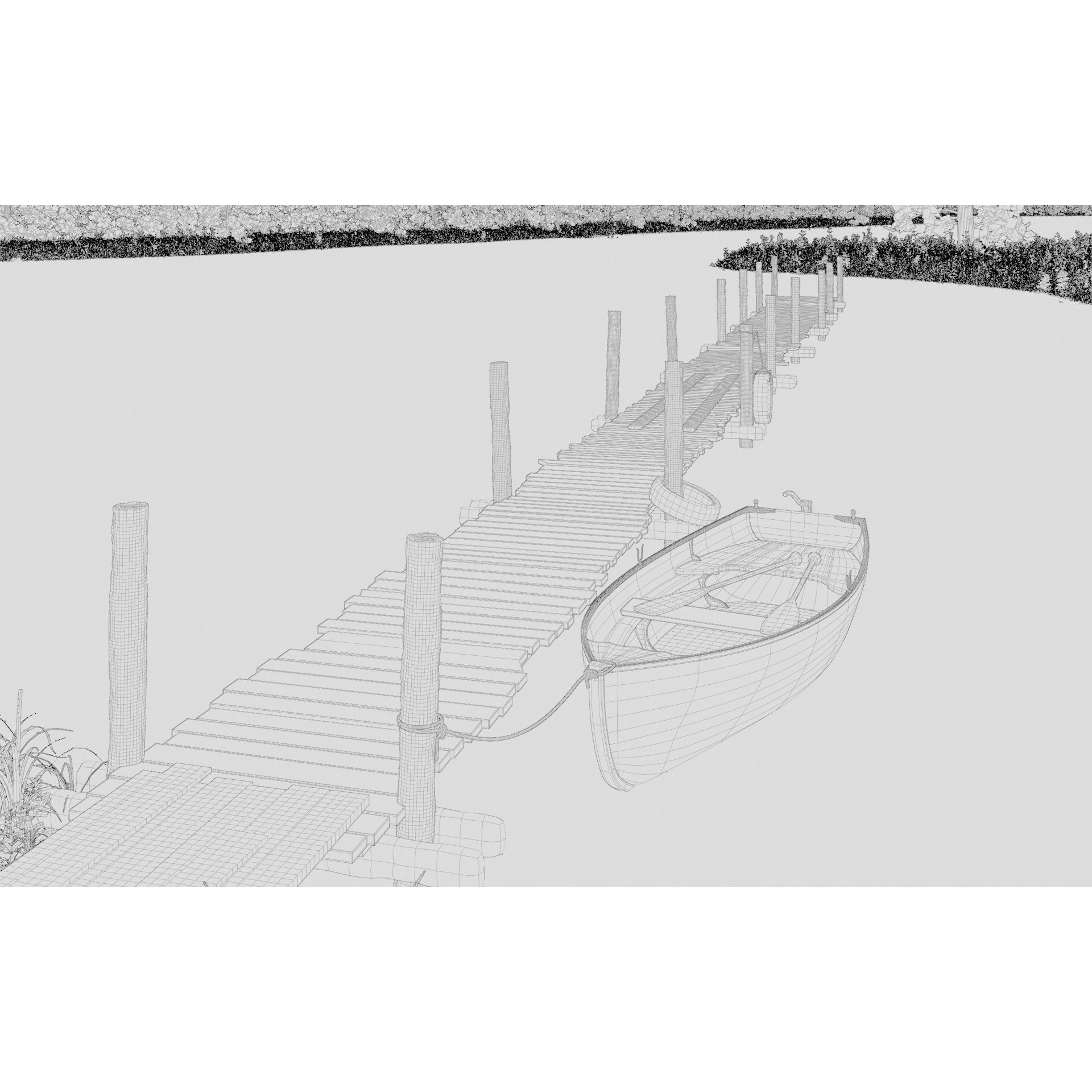 Forest Lake - Game-Ready 3D Model - View 22