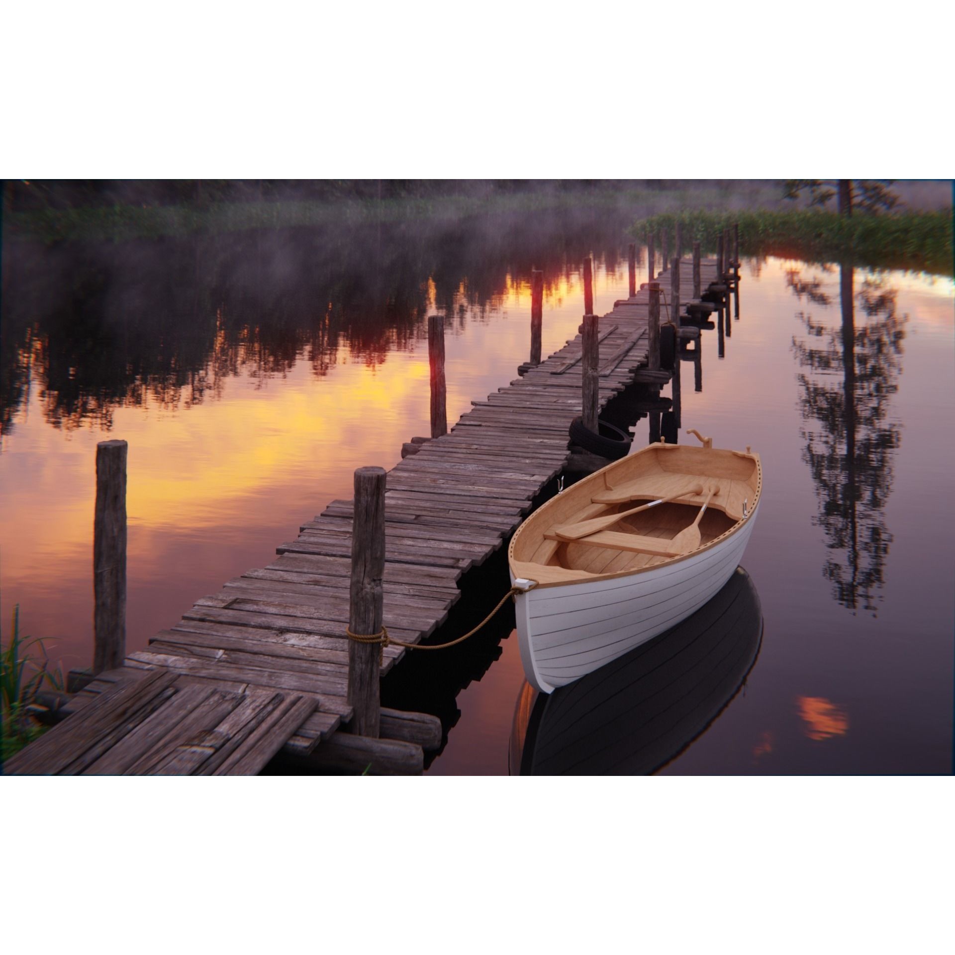 Forest Lake - Game-Ready 3D Model - View 3
