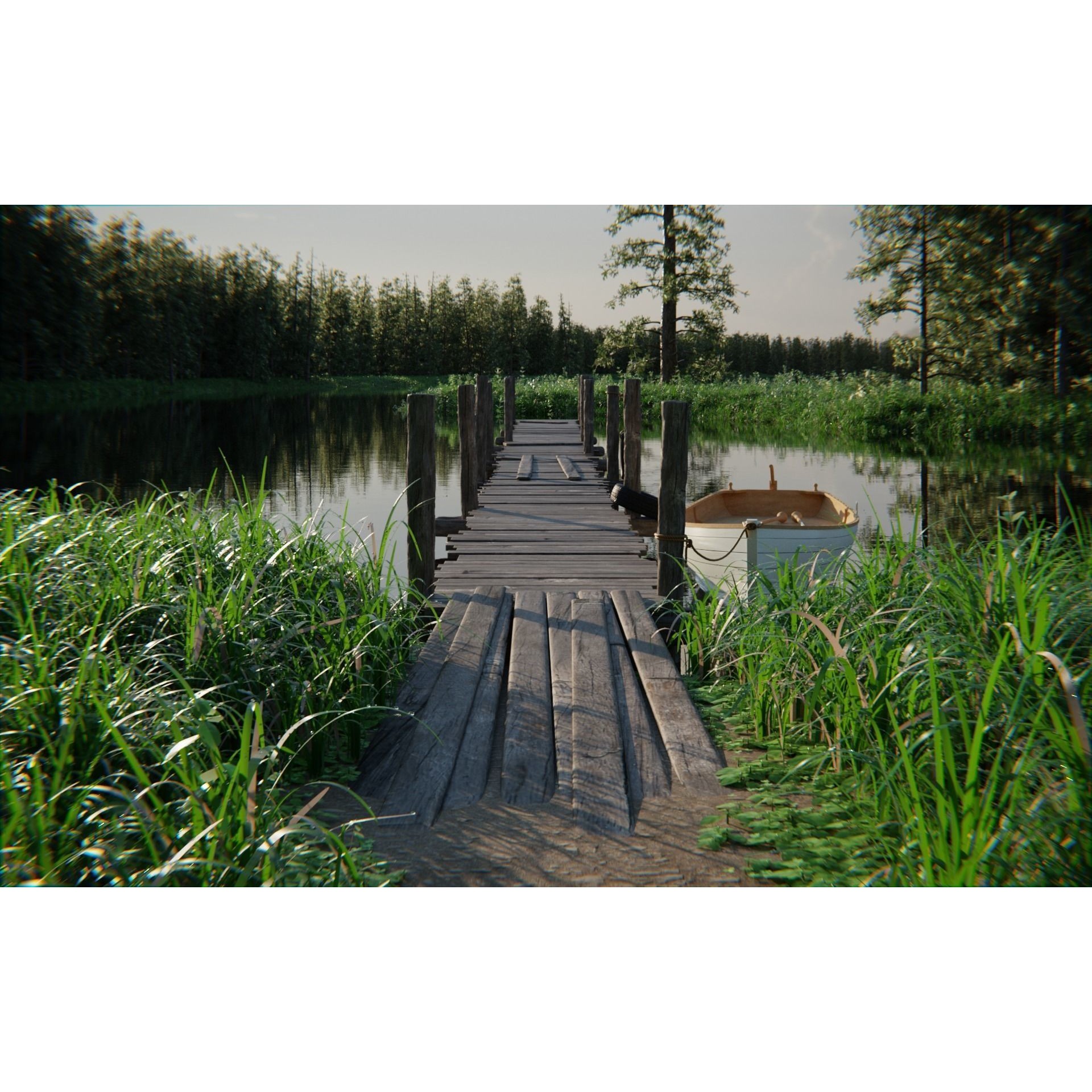 Forest Lake - Game-Ready 3D Model - View 8