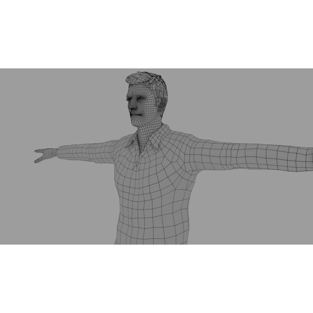 Rigged Male Character 3D Model – PBR Game Asset, FBX, Blender
