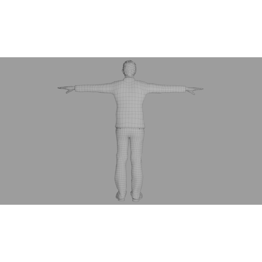 Rigged Male Character 3D Model – PBR Game Asset, FBX, Blender - View 25