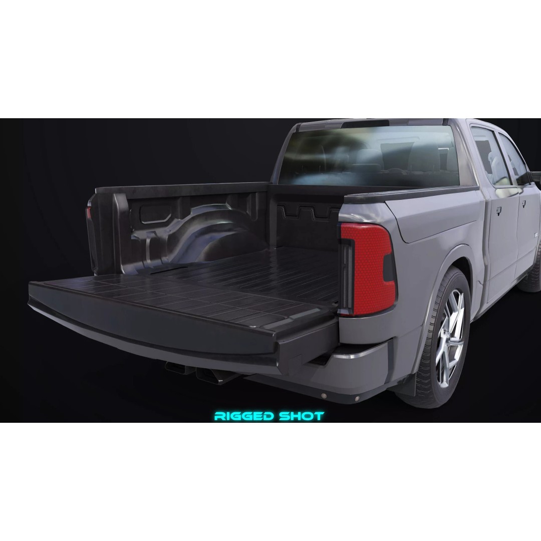 Pickup Truck 3D Model – Low Poly Rigged Asset for Unity & Unreal Engine - View 17