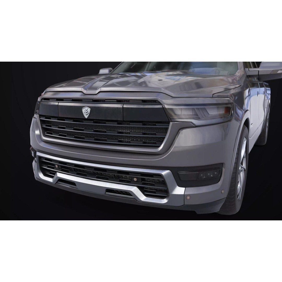 Pickup Truck 3D Model – Low Poly Rigged Asset for Unity & Unreal Engine - View 20