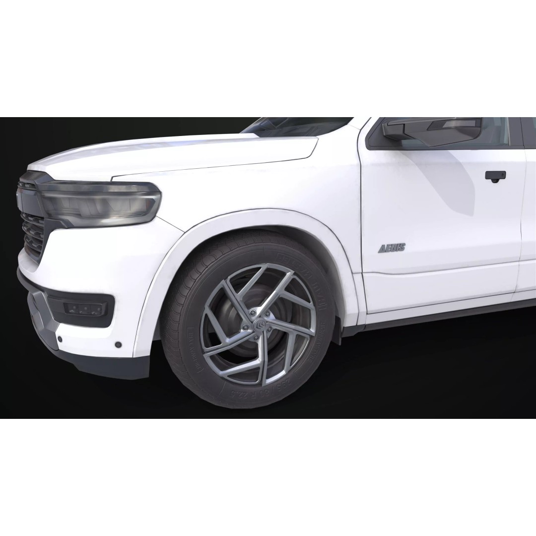 Pickup Truck 3D Model – Low Poly Rigged Asset for Unity & Unreal Engine - View 21