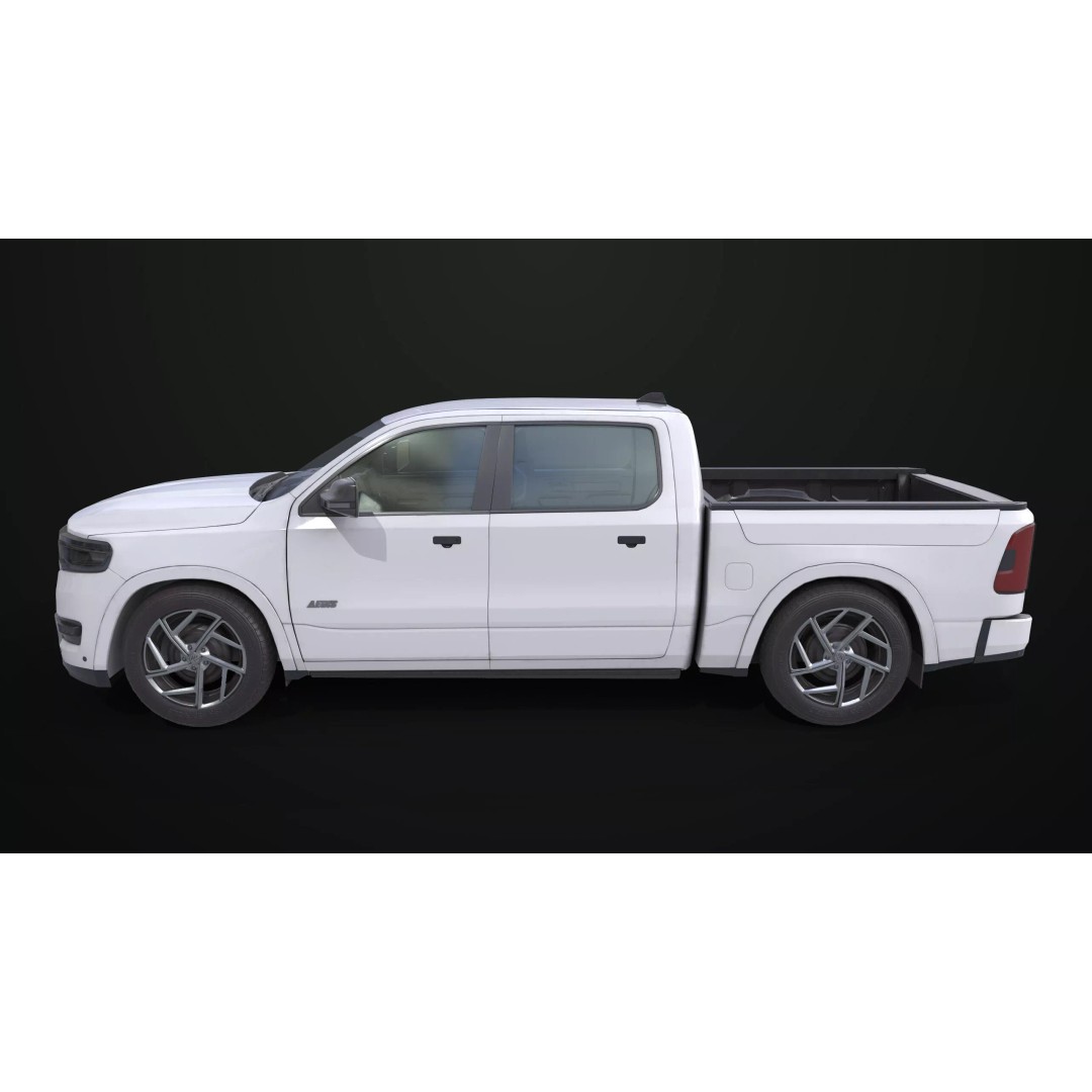 Pickup Truck 3D Model – Low Poly Rigged Asset for Unity & Unreal Engine - View 4
