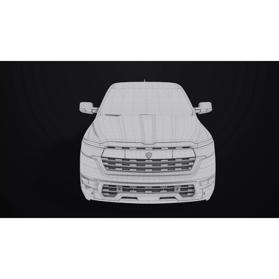 Pickup Truck 3D Model – Low Poly Rigged Asset for Unity & Unreal Engine - View 44