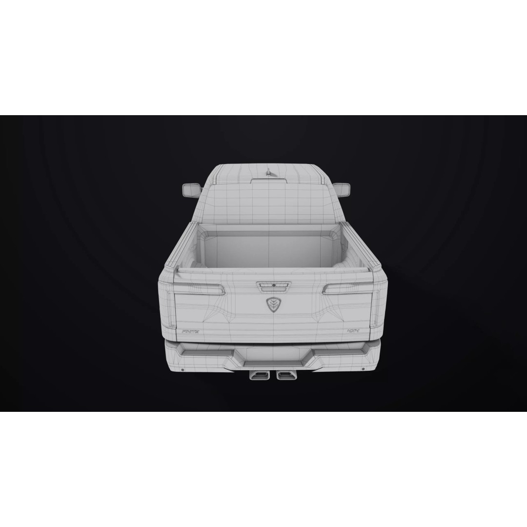 Pickup Truck 3D Model – Low Poly Rigged Asset for Unity & Unreal Engine - View 48