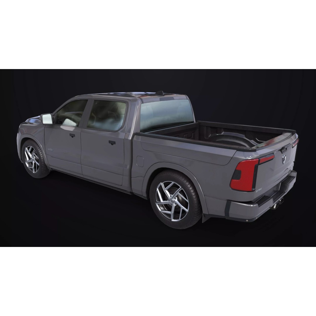 Pickup Truck 3D Model – Low Poly Rigged Asset for Unity & Unreal Engine - View 5