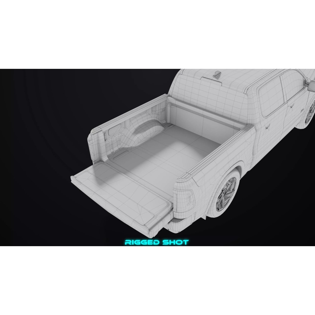Pickup Truck 3D Model – Low Poly Rigged Asset for Unity & Unreal Engine - View 58