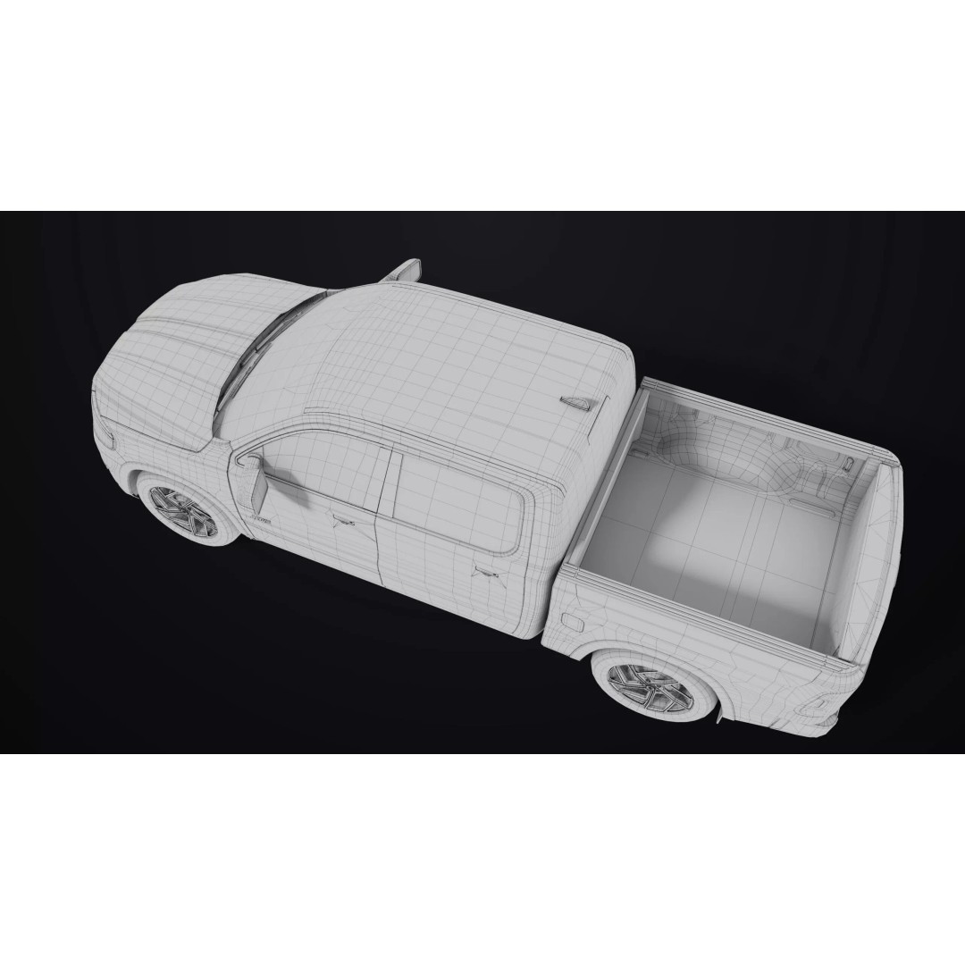 Pickup Truck 3D Model – Low Poly Rigged Asset for Unity & Unreal Engine - View 59