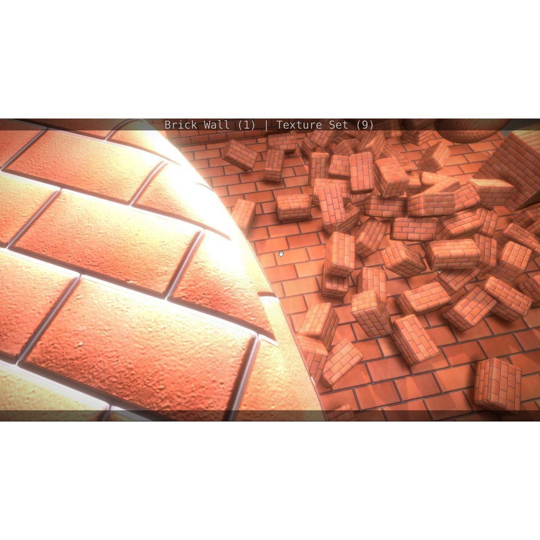 Brick Wall 3D Model – Seamless PBR Texture Set, FBX, OBJ - View 106