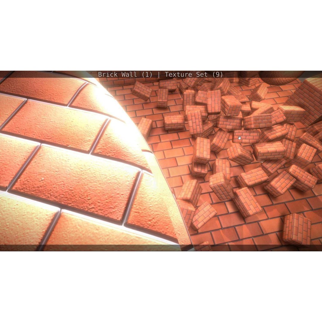 Brick Wall 3D Model – Seamless PBR Texture Set, FBX, OBJ - View 107