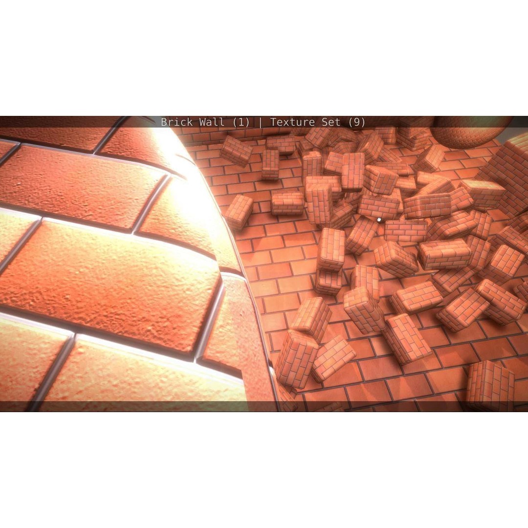 Brick Wall 3D Model – Seamless PBR Texture Set, FBX, OBJ - View 109