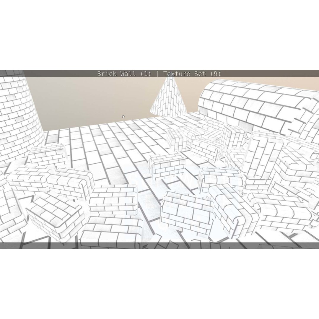 Brick Wall 3D Model – Seamless PBR Texture Set, FBX, OBJ - View 143