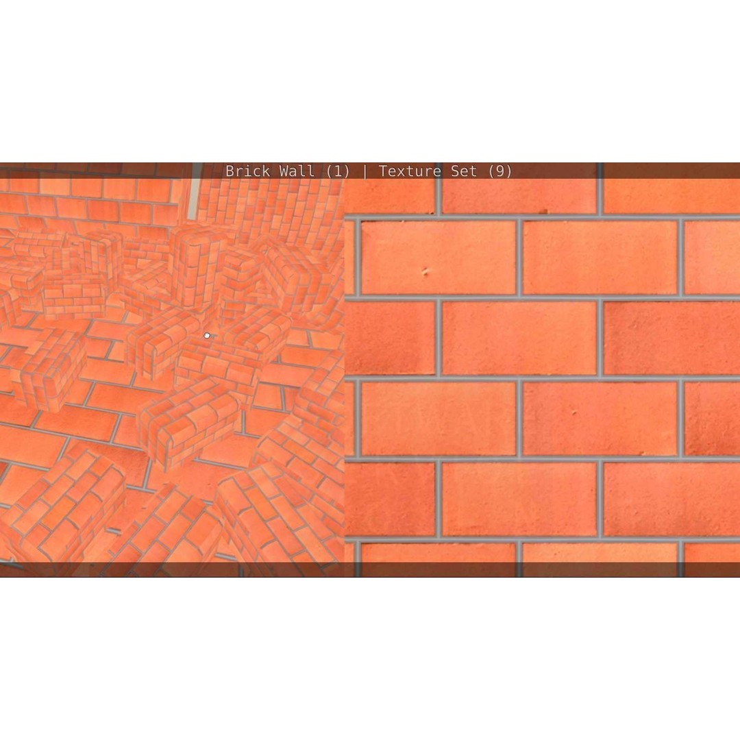 Brick Wall 3D Model – Seamless PBR Texture Set, FBX, OBJ - View 156