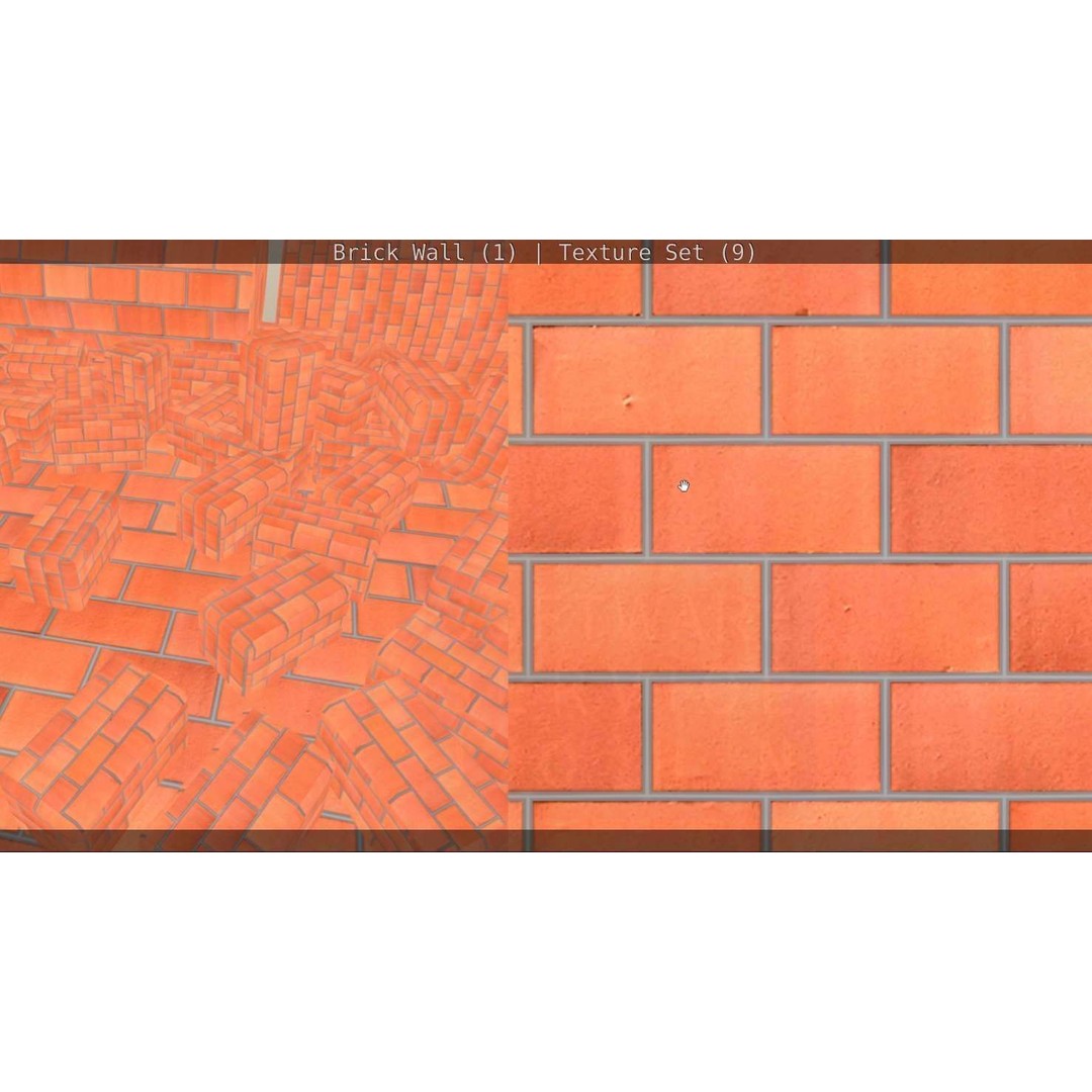 Brick Wall 3D Model – Seamless PBR Texture Set, FBX, OBJ - View 157