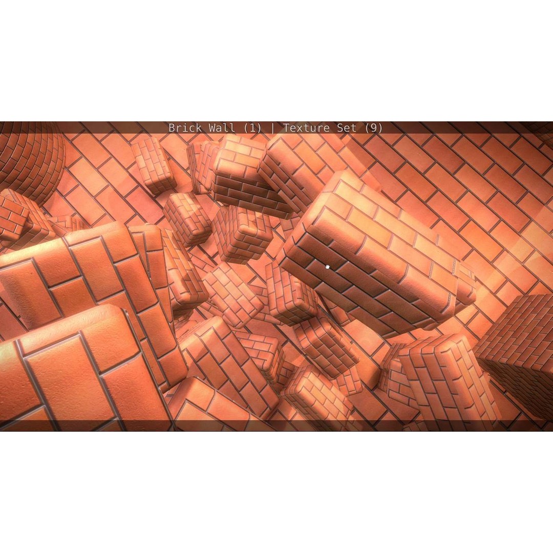 Brick Wall 3D Model – Seamless PBR Texture Set, FBX, OBJ - View 16