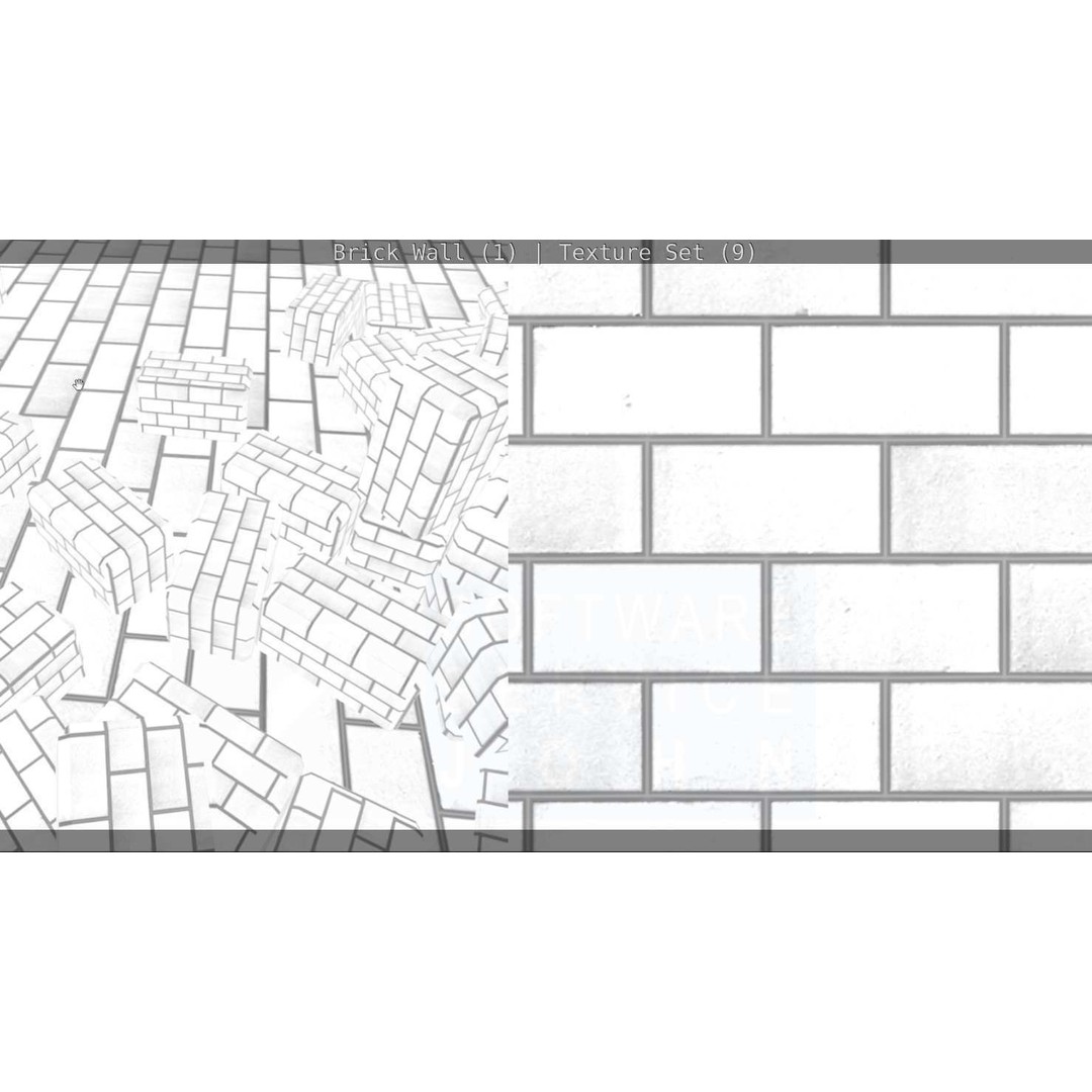 Brick Wall 3D Model – Seamless PBR Texture Set, FBX, OBJ - View 165