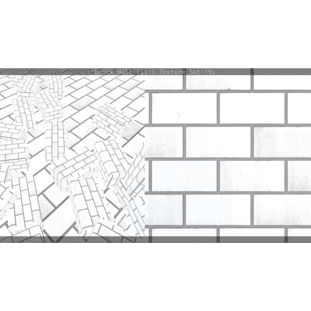 Brick Wall 3D Model – Seamless PBR Texture Set, FBX, OBJ - View 168