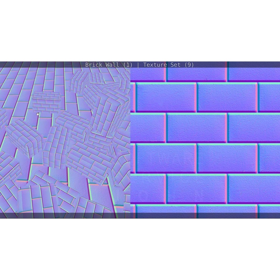 Brick Wall 3D Model – Seamless PBR Texture Set, FBX, OBJ - View 172
