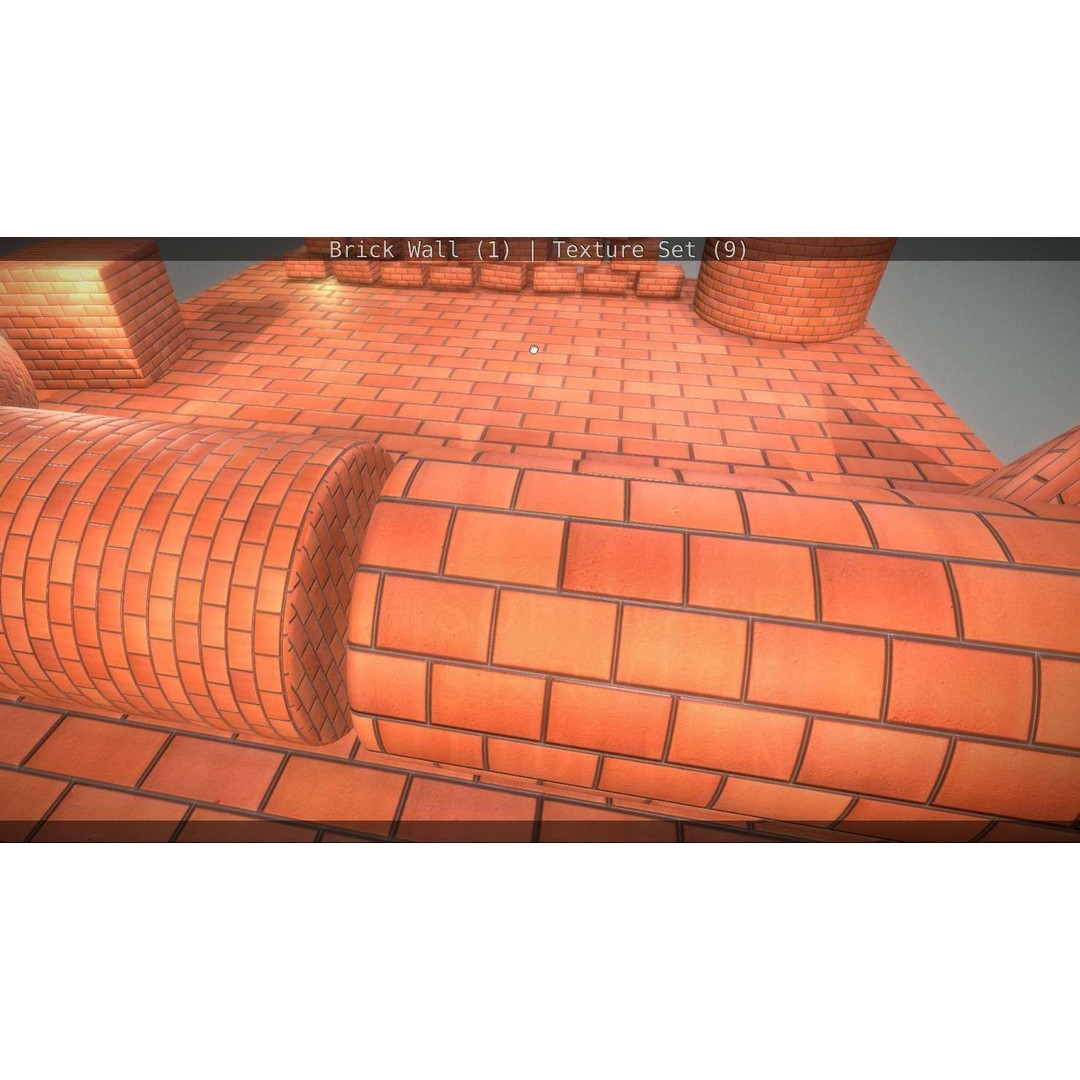 Brick Wall 3D Model – Seamless PBR Texture Set, FBX, OBJ - View 19