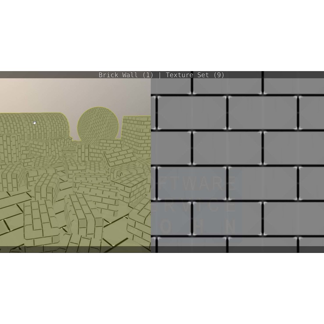 Brick Wall 3D Model – Seamless PBR Texture Set, FBX, OBJ - View 192