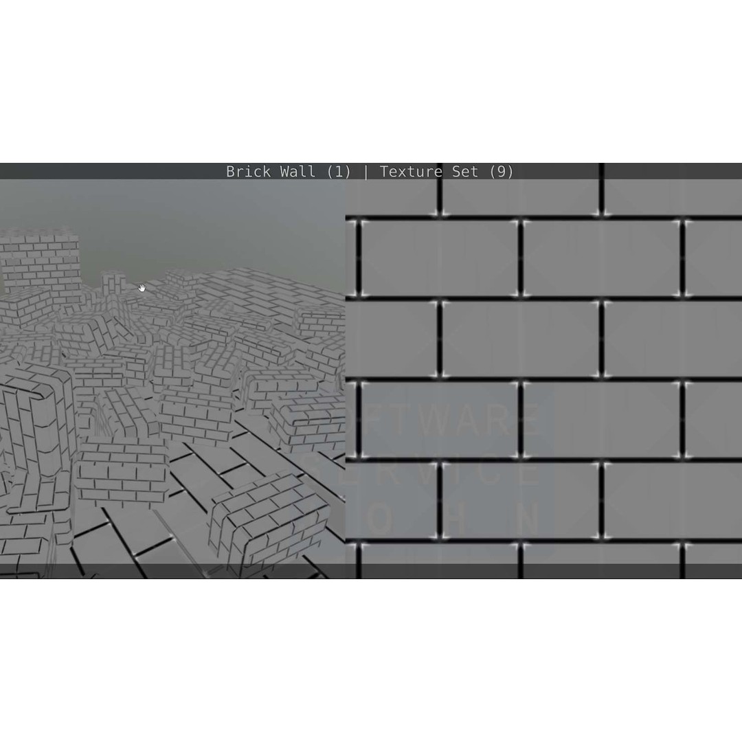 Brick Wall 3D Model – Seamless PBR Texture Set, FBX, OBJ - View 194