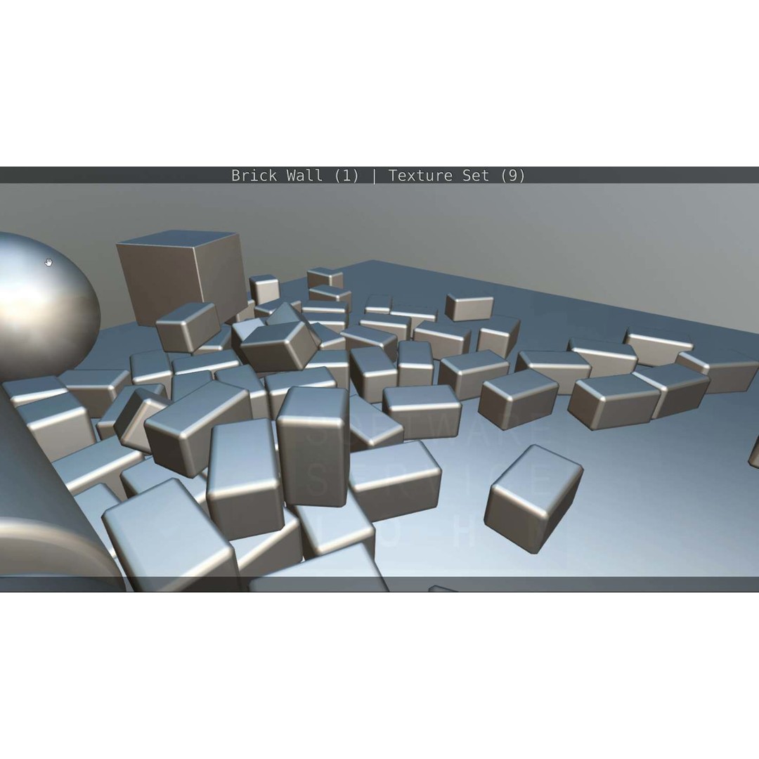 Brick Wall 3D Model – Seamless PBR Texture Set, FBX, OBJ - View 209