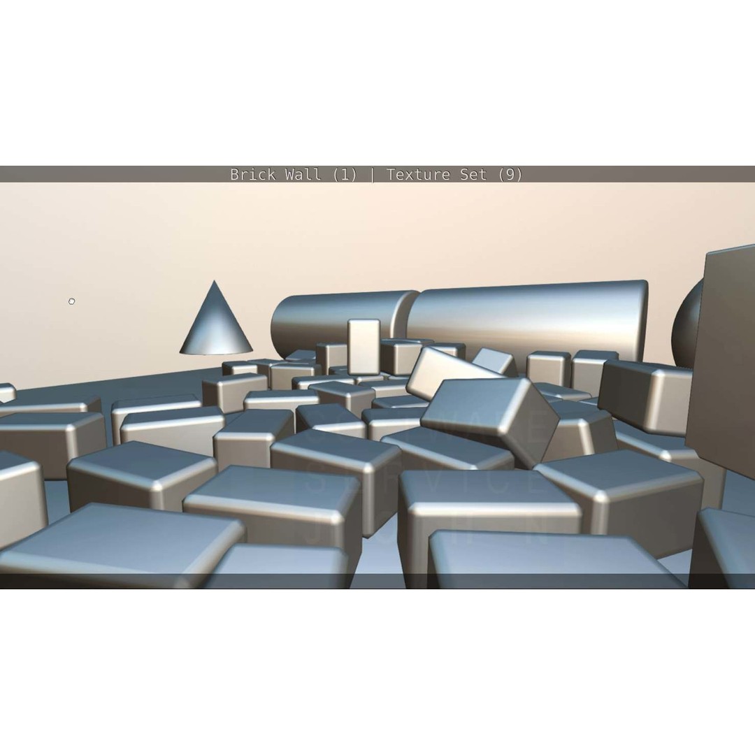 Brick Wall 3D Model – Seamless PBR Texture Set, FBX, OBJ - View 213