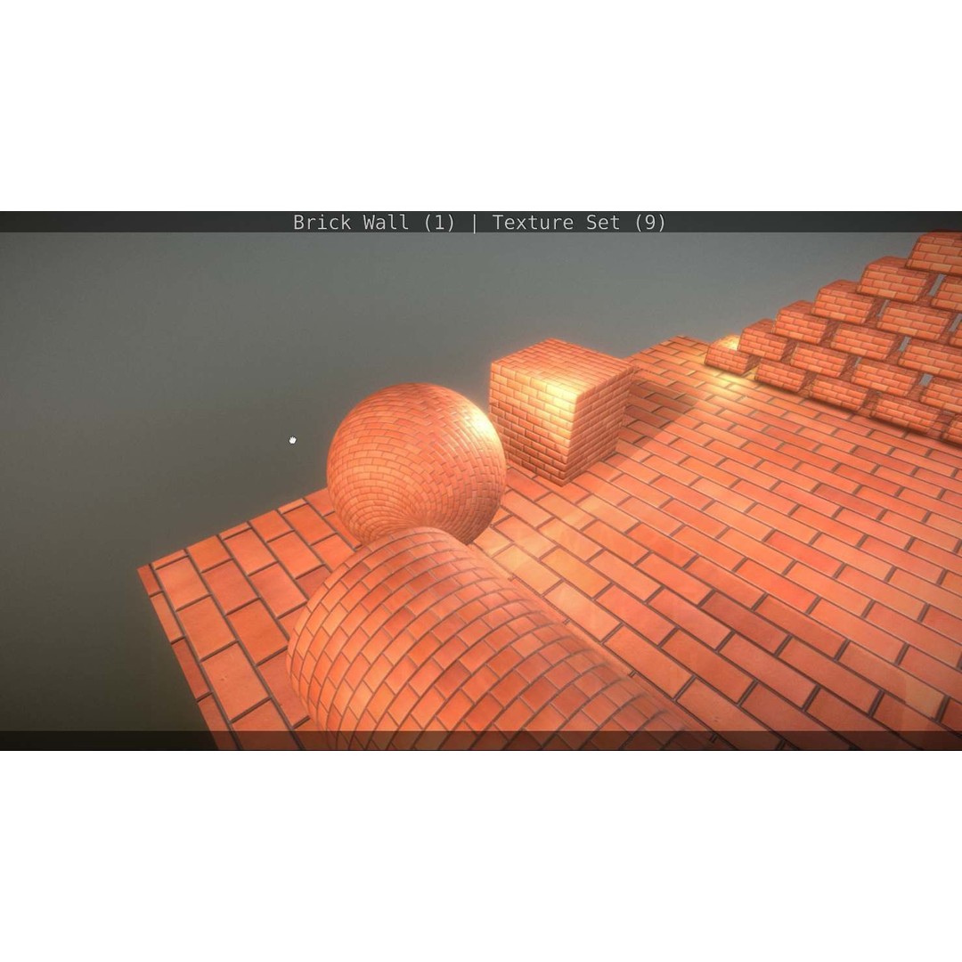 Brick Wall 3D Model – Seamless PBR Texture Set, FBX, OBJ - View 23