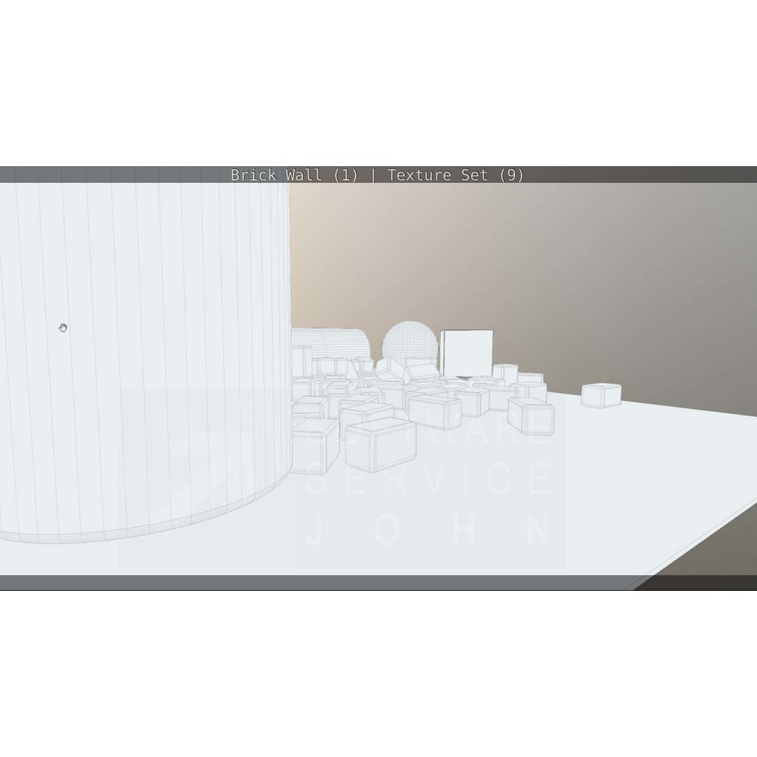 Brick Wall 3D Model – Seamless PBR Texture Set, FBX, OBJ - View 240