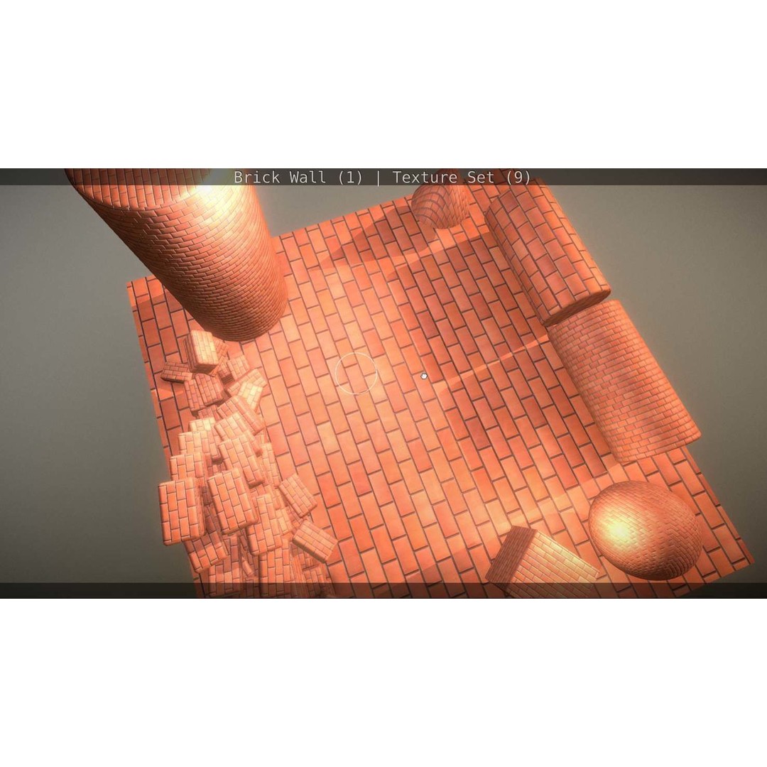 Brick Wall 3D Model – Seamless PBR Texture Set, FBX, OBJ - View 259