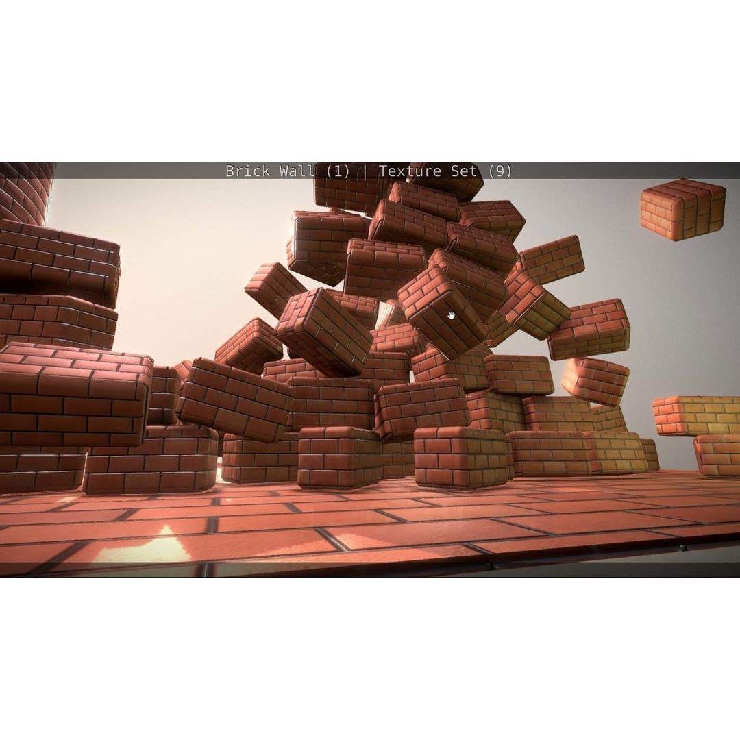 Brick Wall 3D Model – Seamless PBR Texture Set, FBX, OBJ - View 264
